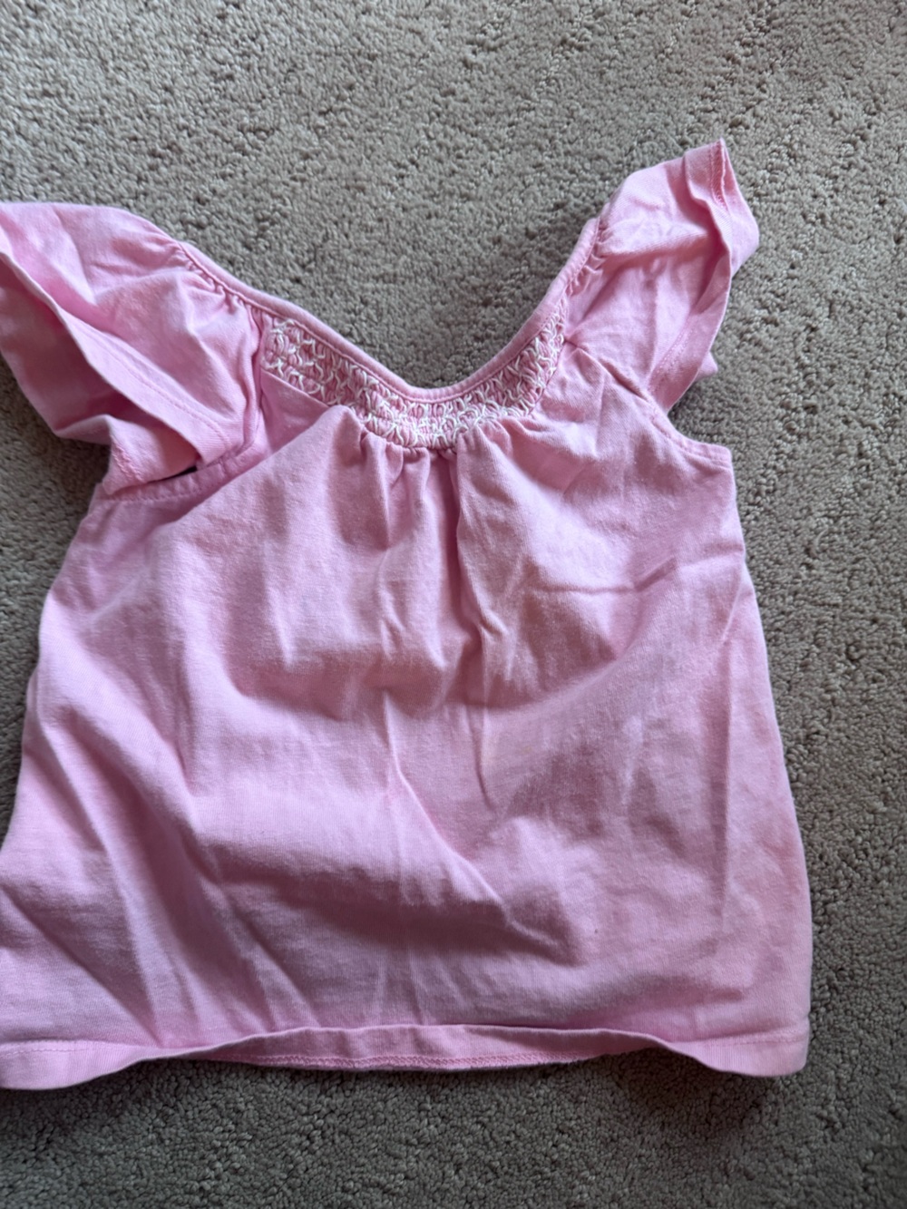 Janie and Jack Light Pink Smocked Top